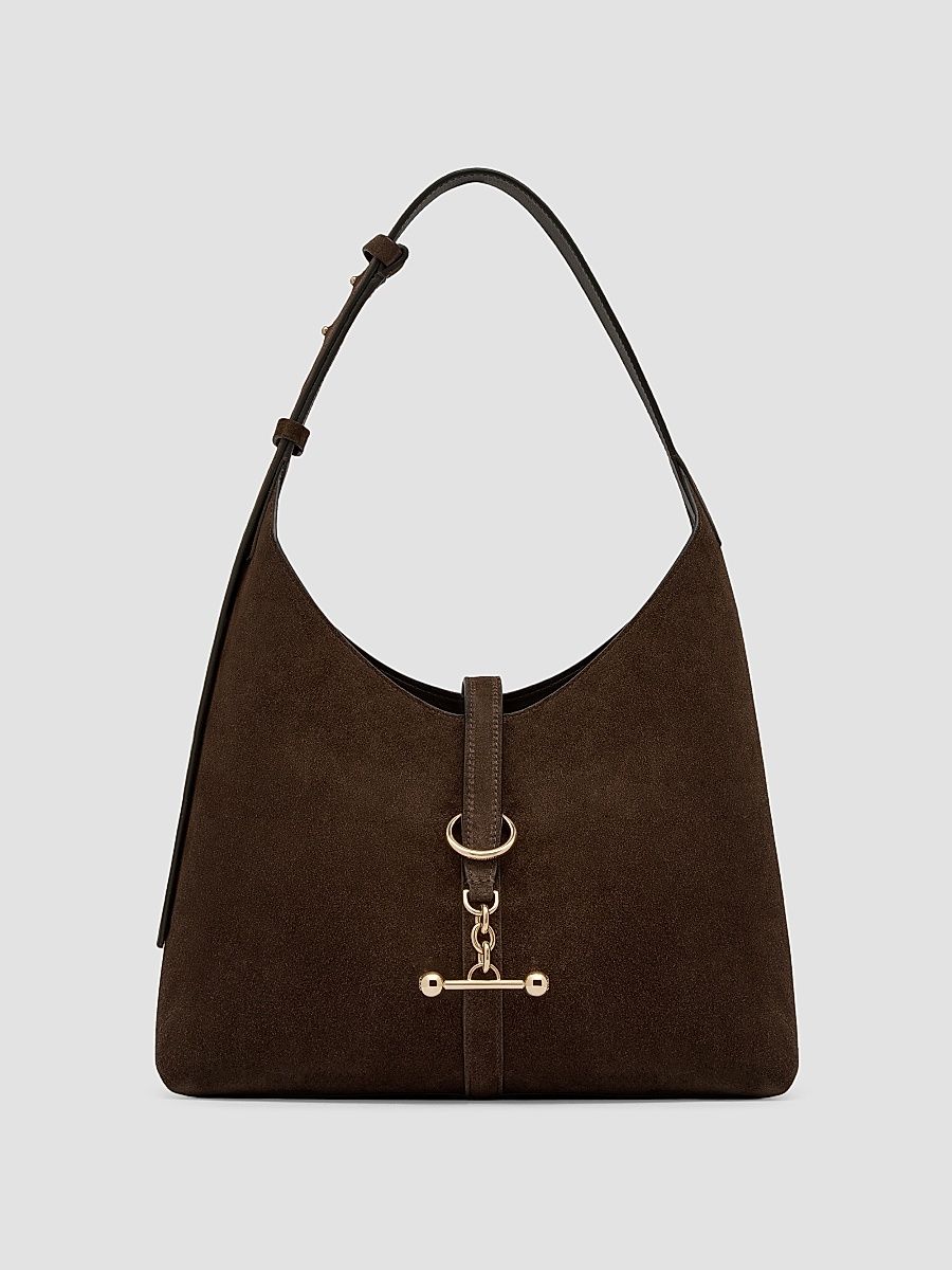 Women's Kite Suede Hobo Bag - Chocolate