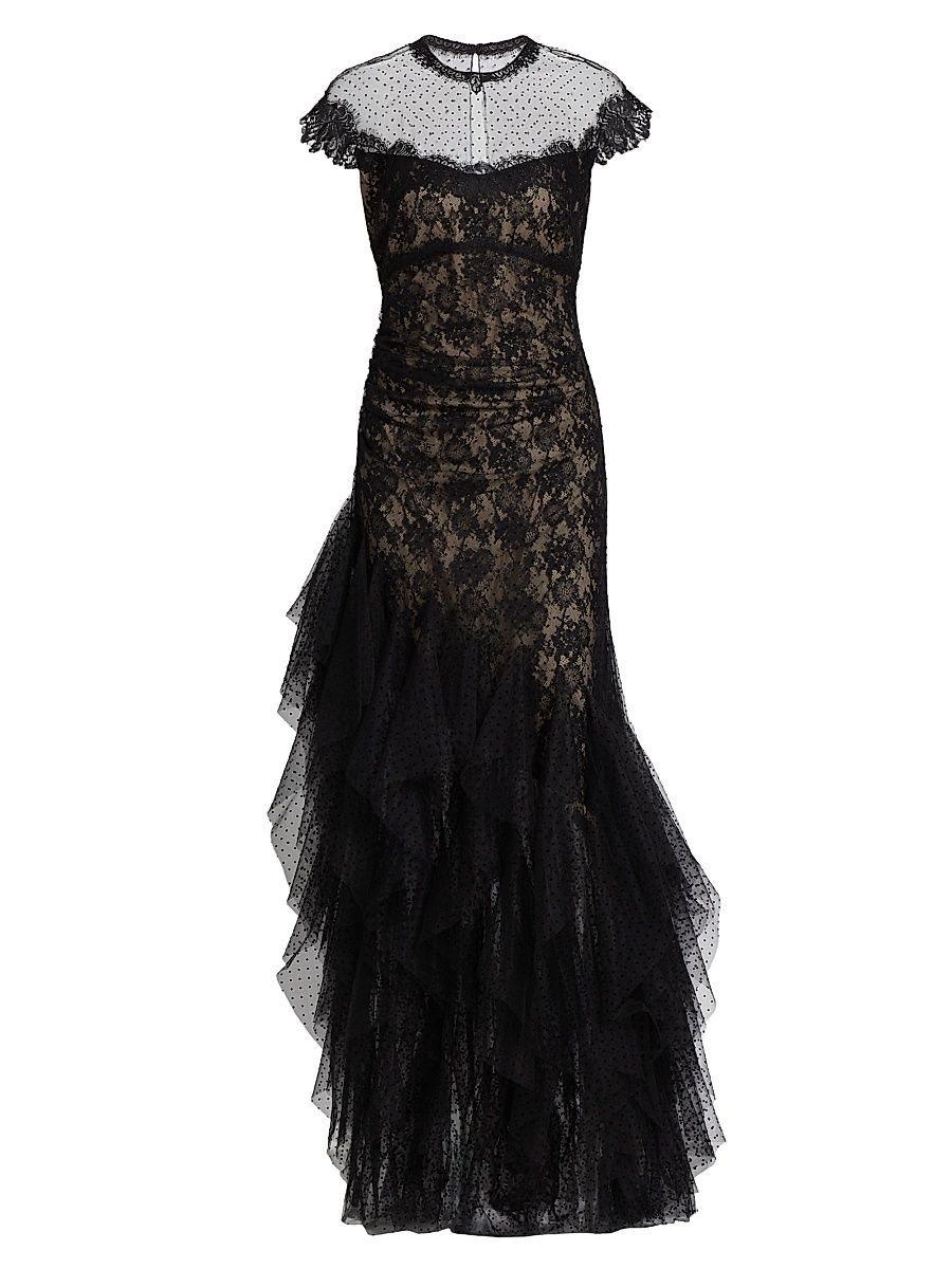 Women's Alyssa Lace Gown - Black - Size 2
