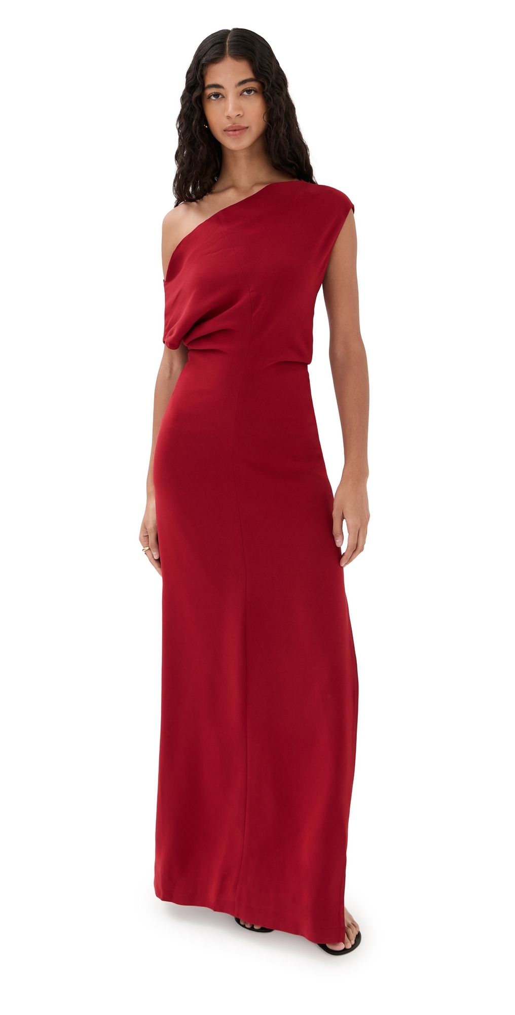 Proenza Schouler Rosina Dress in Light Double Crepe Scarlet 2
