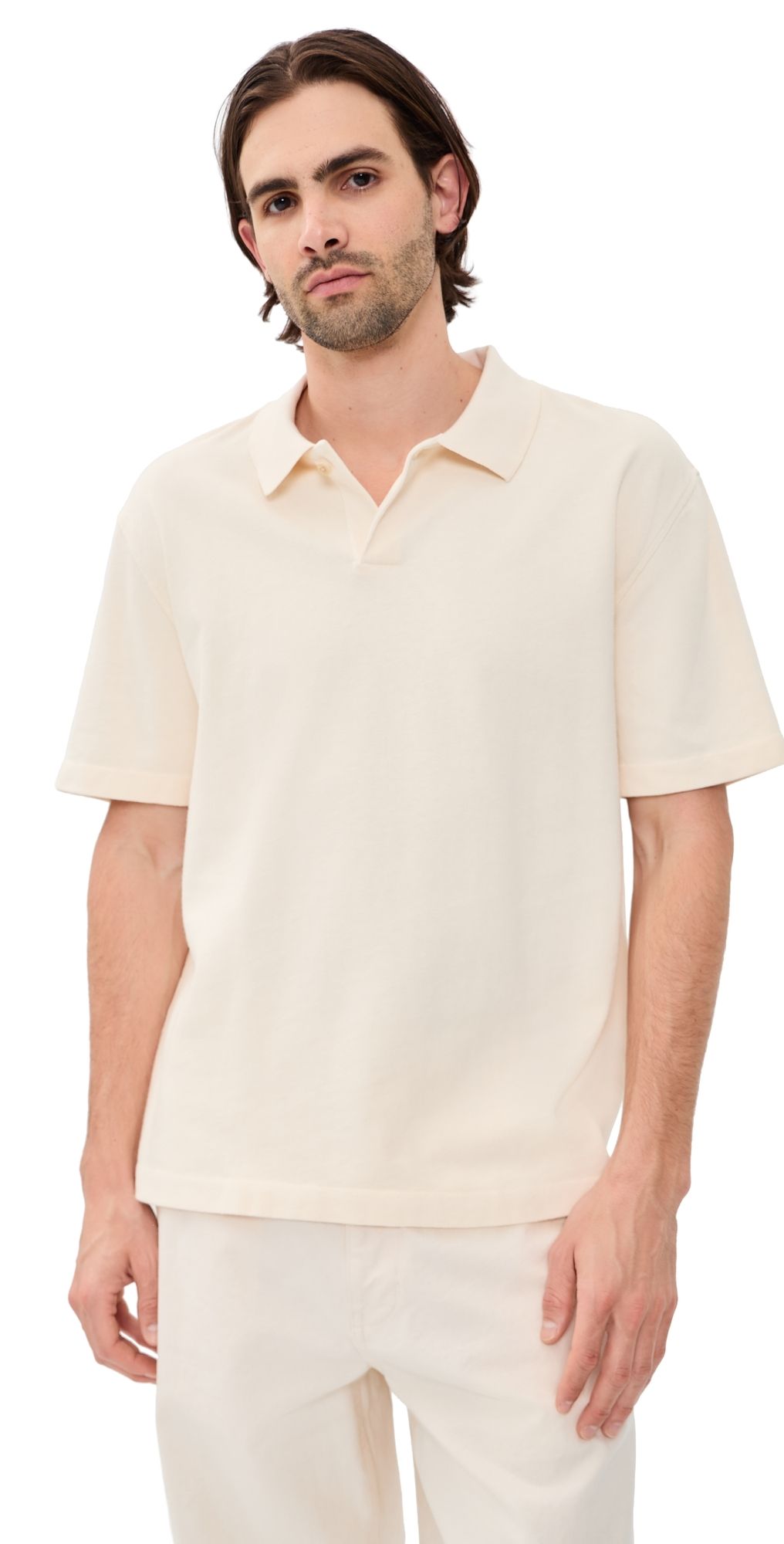 Madewell Cotton Short Sleeve Polo Parchment XL