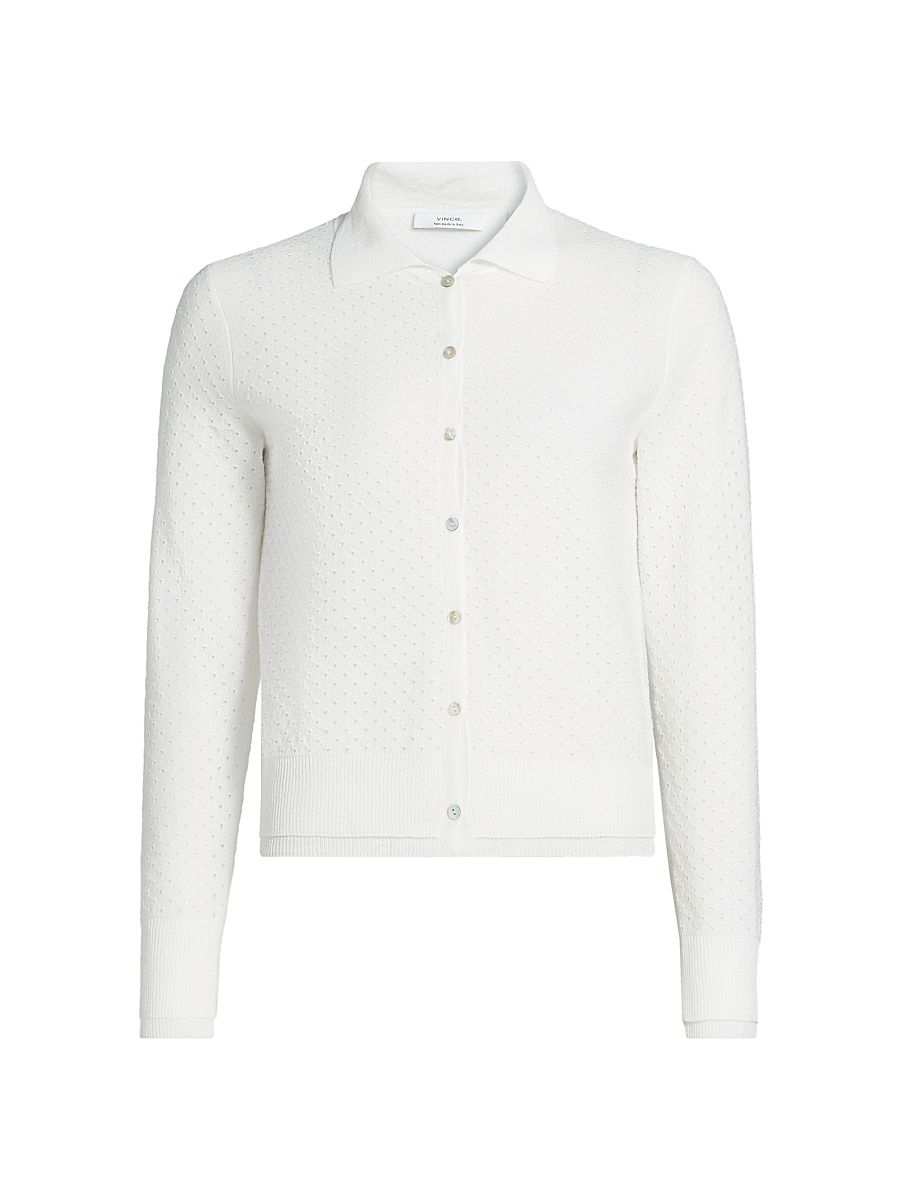 Women's Double Layer Mesh Cardigan - Optic White - Size XL