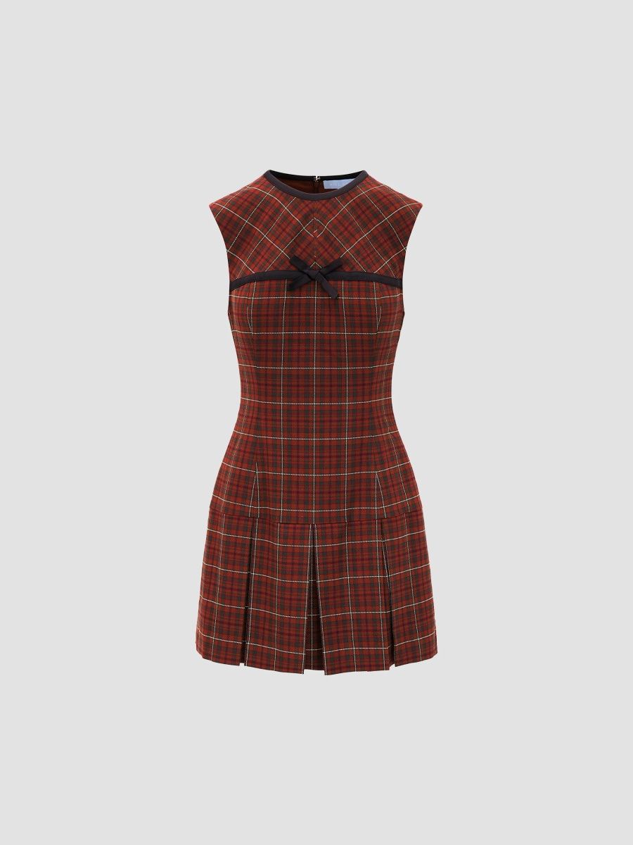 Hill House Home Women's The Michelle Dress - Chestnut Plaid - Size XL