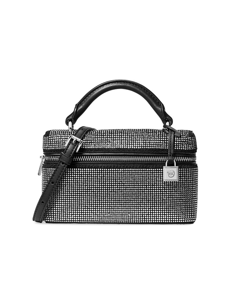 Women's Extra Small Jana Embellished Leather Top Handle Bag - Black