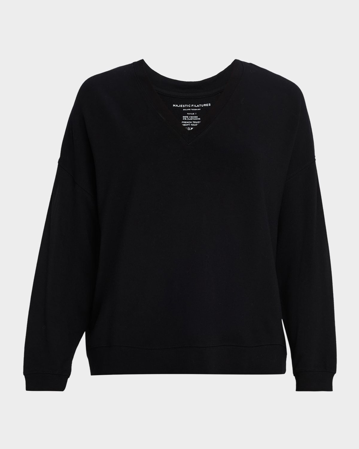 French Terry Long-Sleeve Sweater