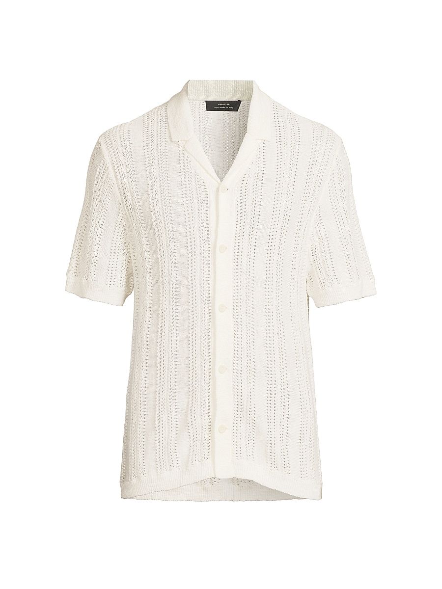 Men's Cabana Knit Shirt - Natural - Size Medium
