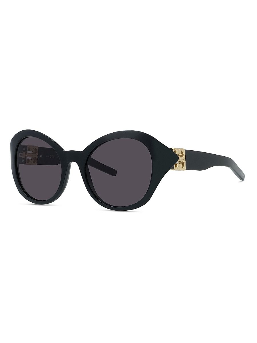 Women's 4G Liquid 54MM Butterfly Sunglasses - Black Gold Gray