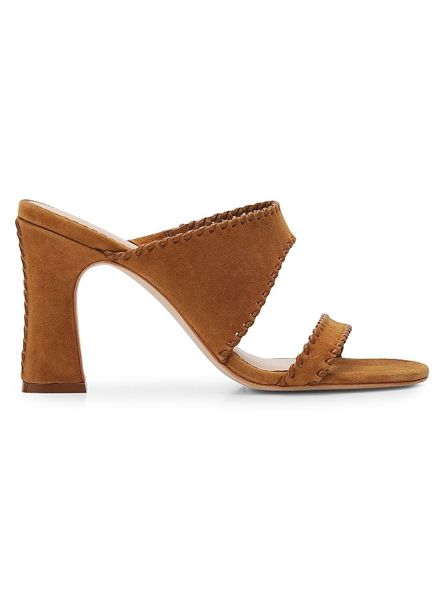 Women's Kora 100MM Suede Slip-On Sandals - Toffee - Size 9