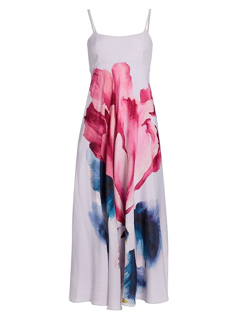 Women's Rachel Floral Midi-Dress - Lily Floral - Size XL