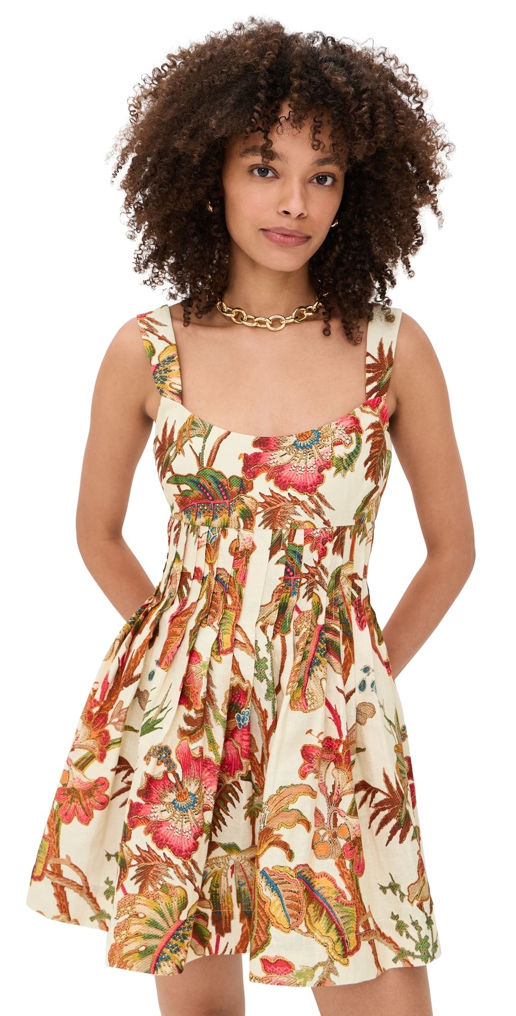 Cara Cara Ria Dress Fauna Floral Ivory 00