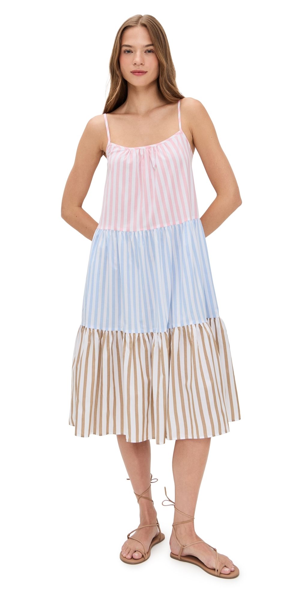 LE BOP Weekend Dress Multi Stripe L