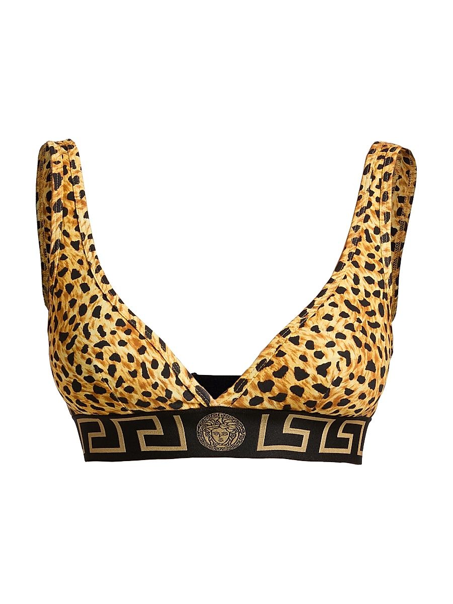 Women's Cheetah-Print Jersey Bra - Size XL