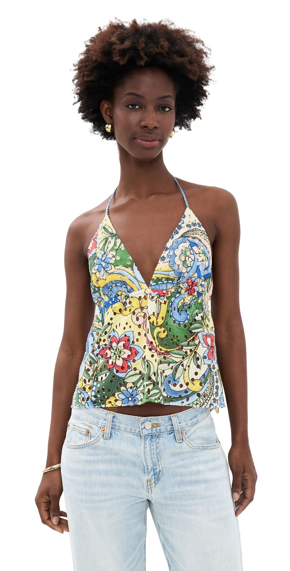 ALICE + OLIVIA Karolina Halter Top Heat Wave 10