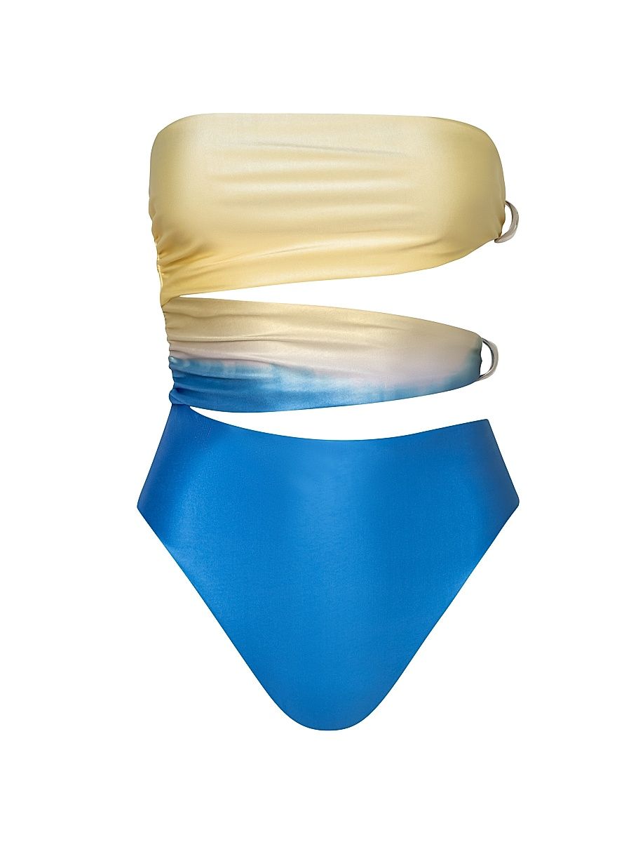 Women's Isla Cut-Out Bandeau Bikini - Arctic - Size Large