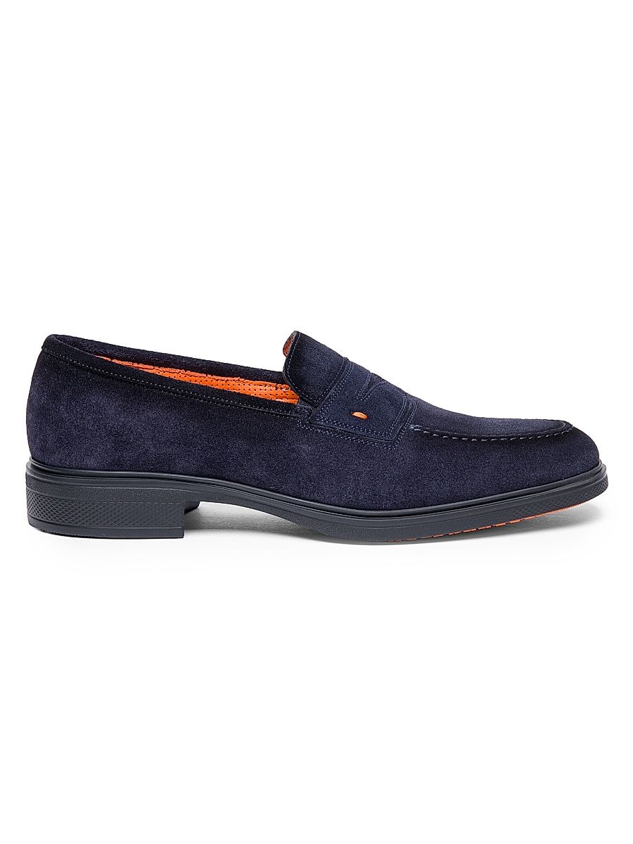 Men's Easy Suede Penny Loafers - Blue - Size 7