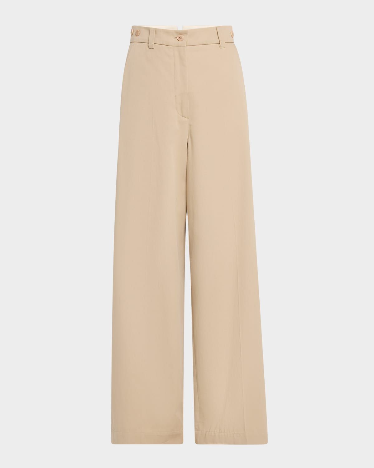 Alfeo Wide-Leg Cotton Gabardine Trousers