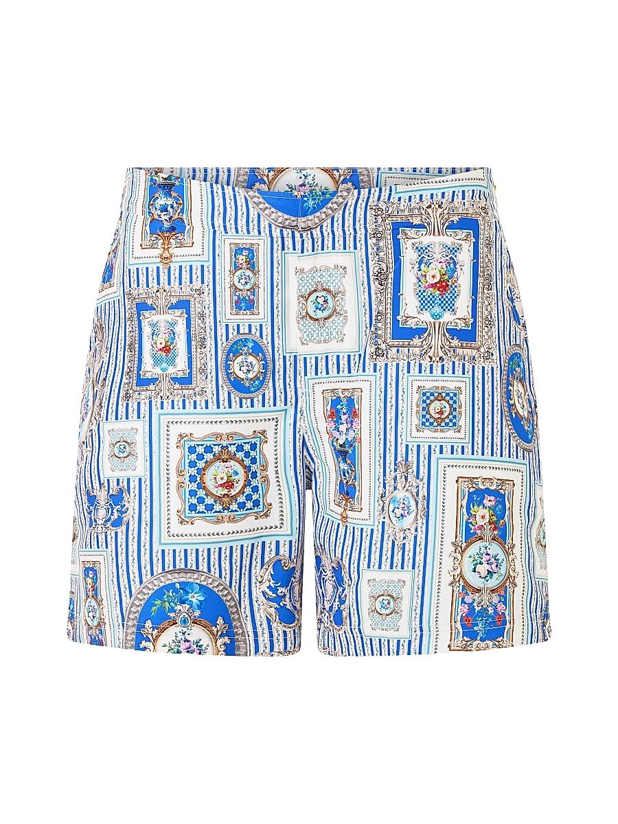 Men's Printed Mid-Length Boardshorts - Ottoman Opulence - Size Small