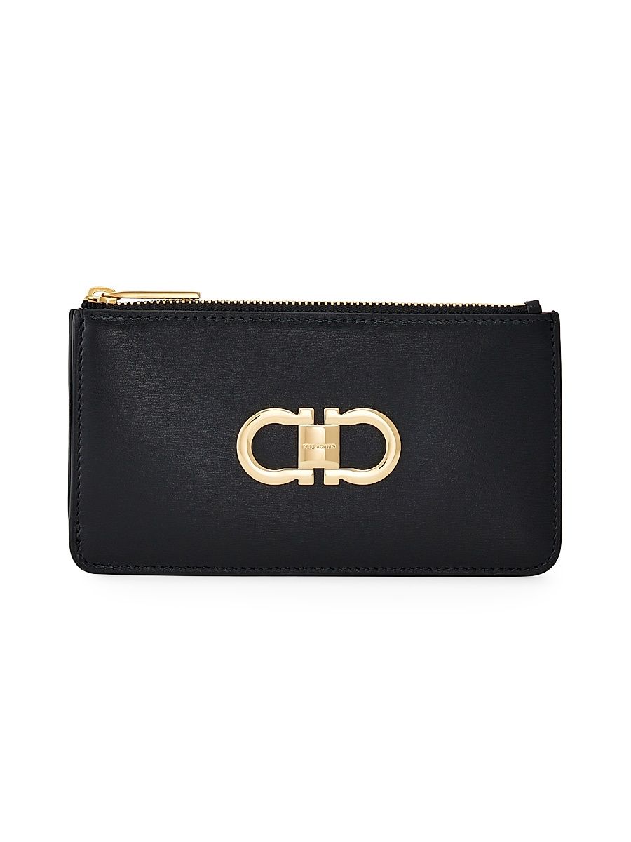 Women's Porta Carte Nero Coin Purse - Nero Flame Red
