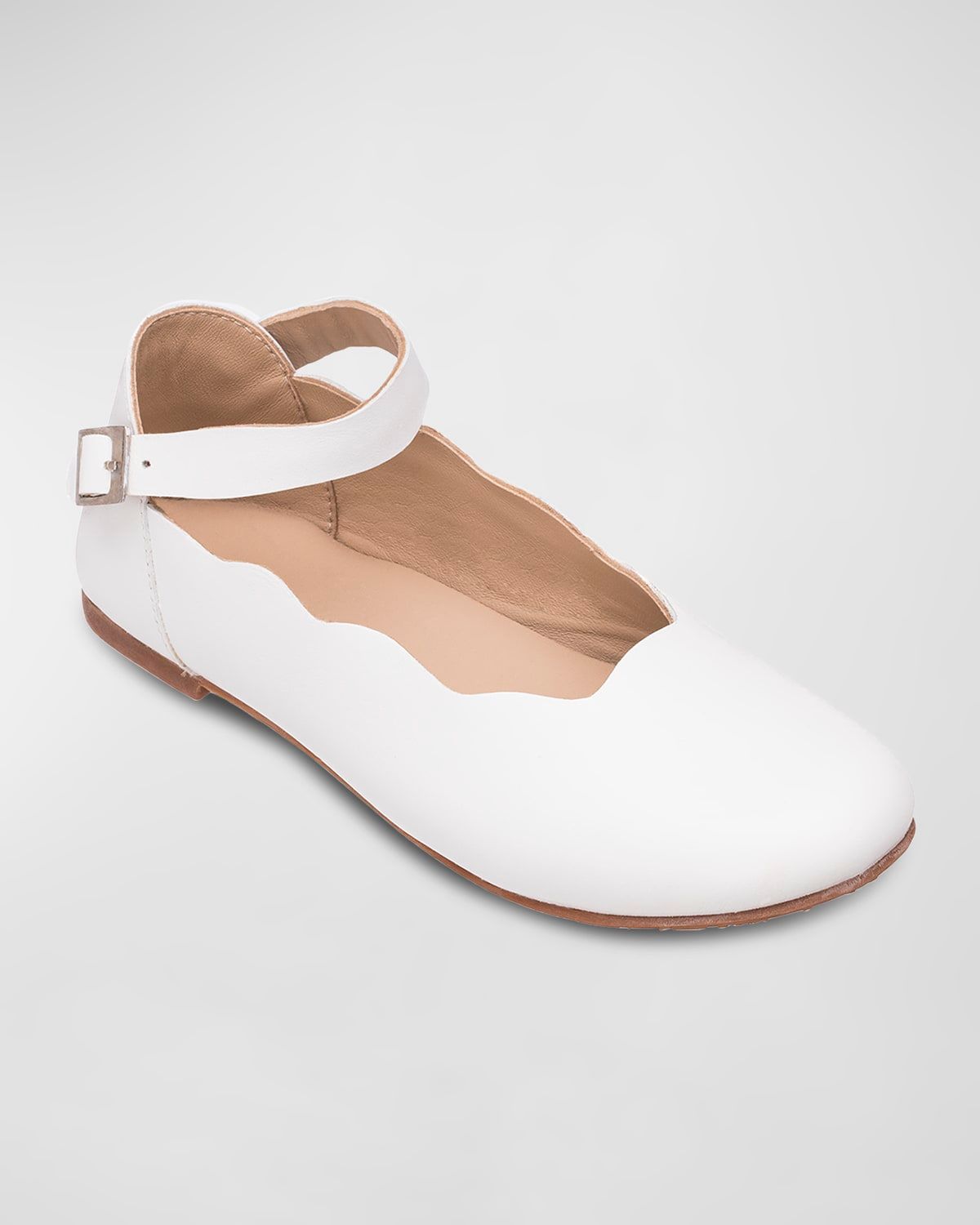 Girl & apos;s Ondia Metallic Leather Ballerina Flats