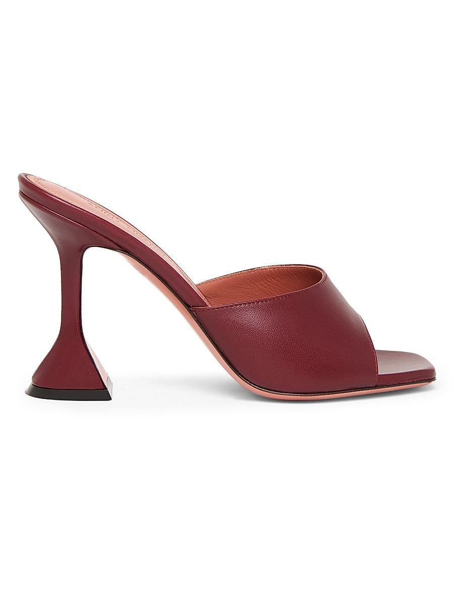 Women's Lupita 95MM Leather Mules - Nappa Wine - Size 10