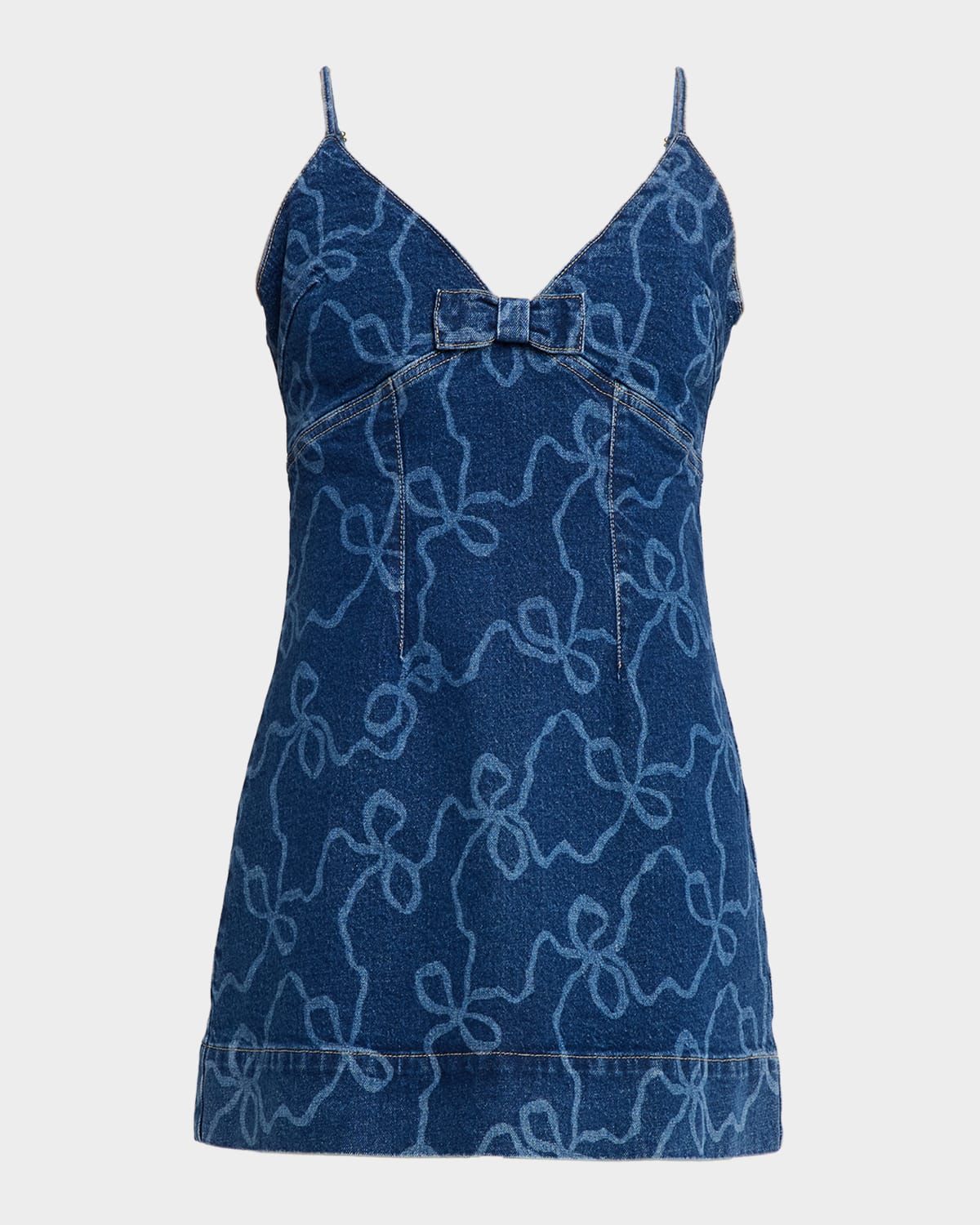 Solina Denim Bow Mini Dress