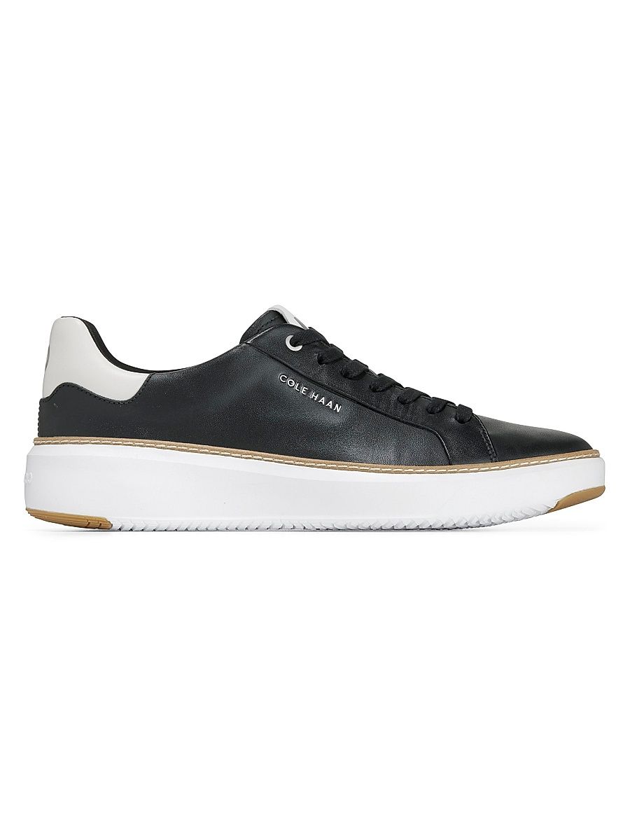 Men's Grandpro Topspin Leather Sneakers - Black - Size 7