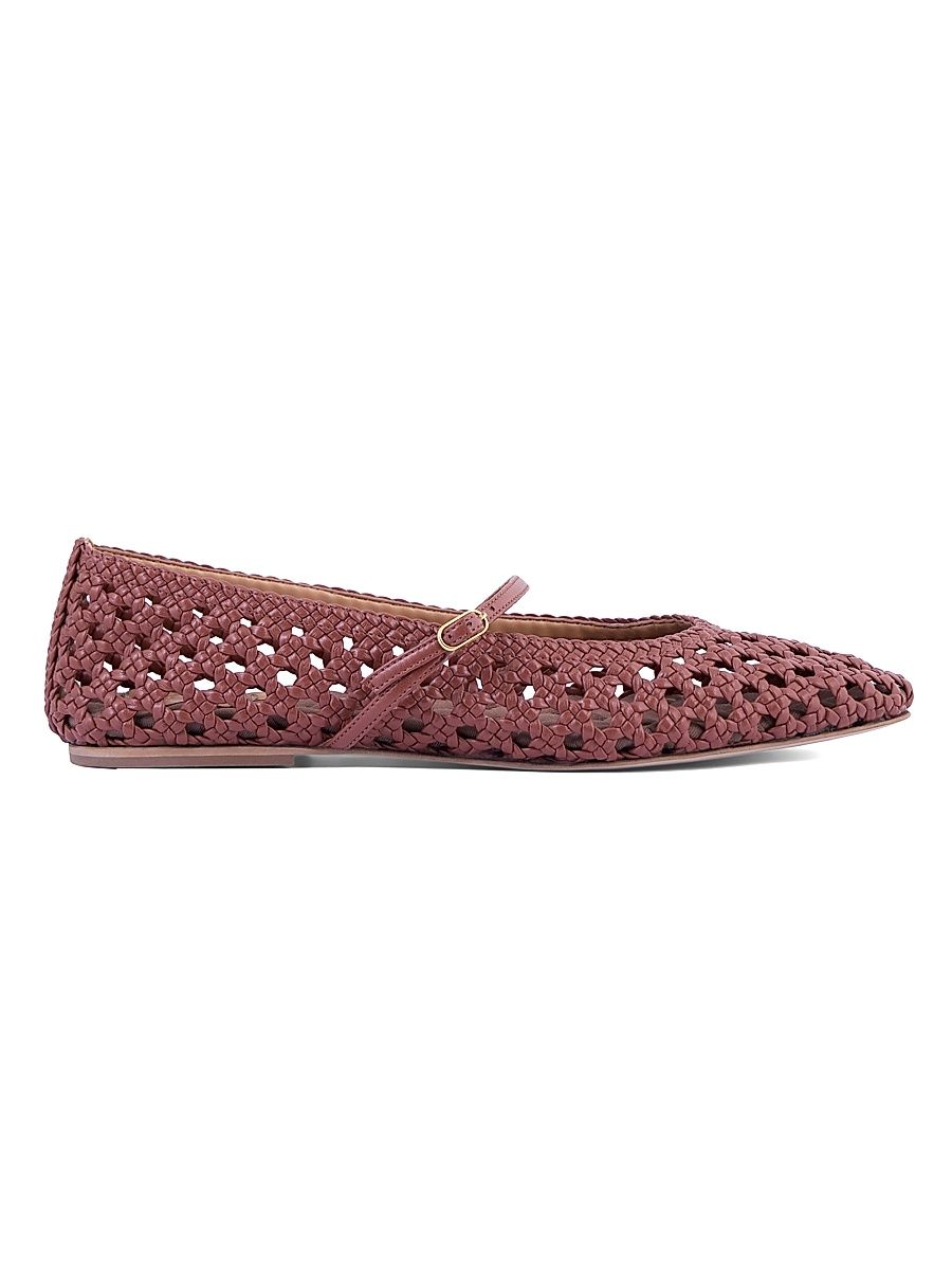 Women's Maya Woven Mary Jane Flats - Cocoa - Size 10