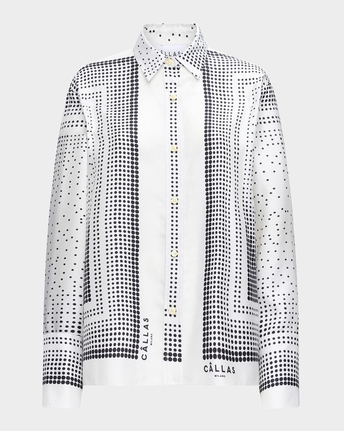 Paulina Dotted Silk Shirt