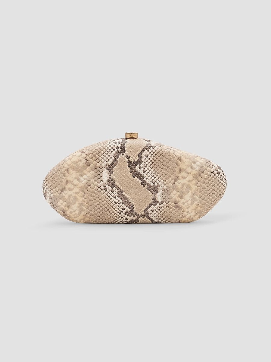 Cult Gaia Women's The Caldera Clutch - Faded Python
