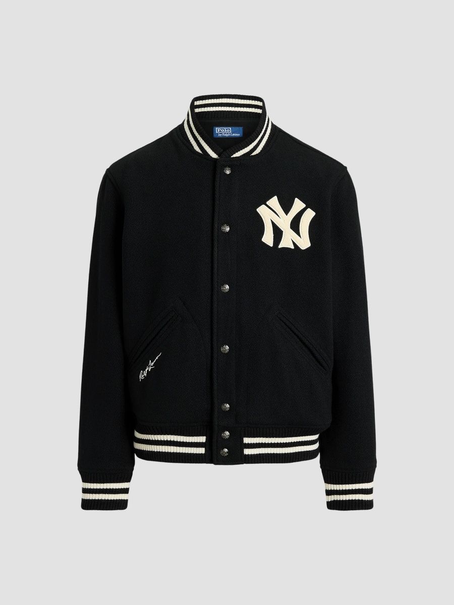 Polo Ralph Lauren Men's New York Yankees Wool-Blend Jacket - Polo Black - Size XXL