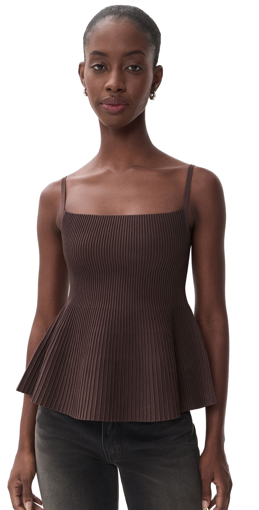 DL1961 Peplum Tank Truffle XS