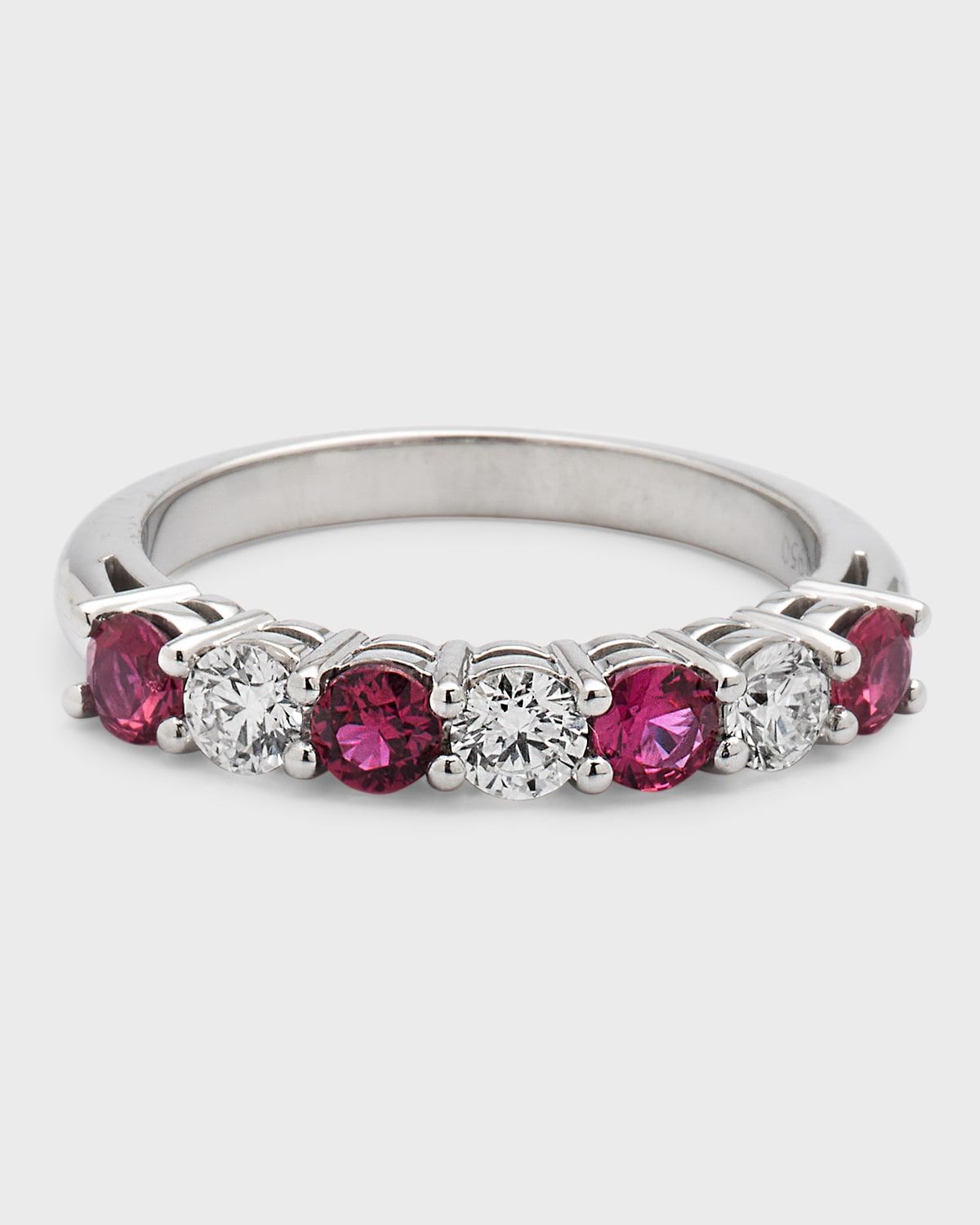 Platinum Ruby/Diamond Ring, Size 7, 1.17tcw