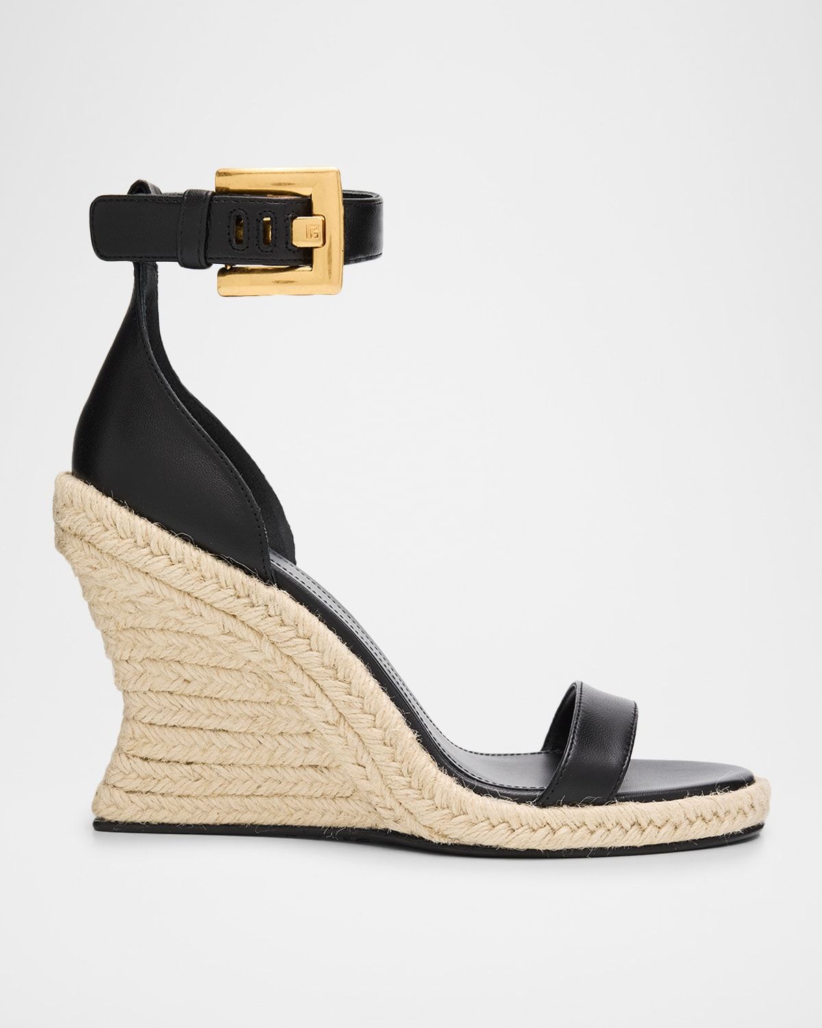 85mm Anthem Leather Espadrille Wedge Sandals