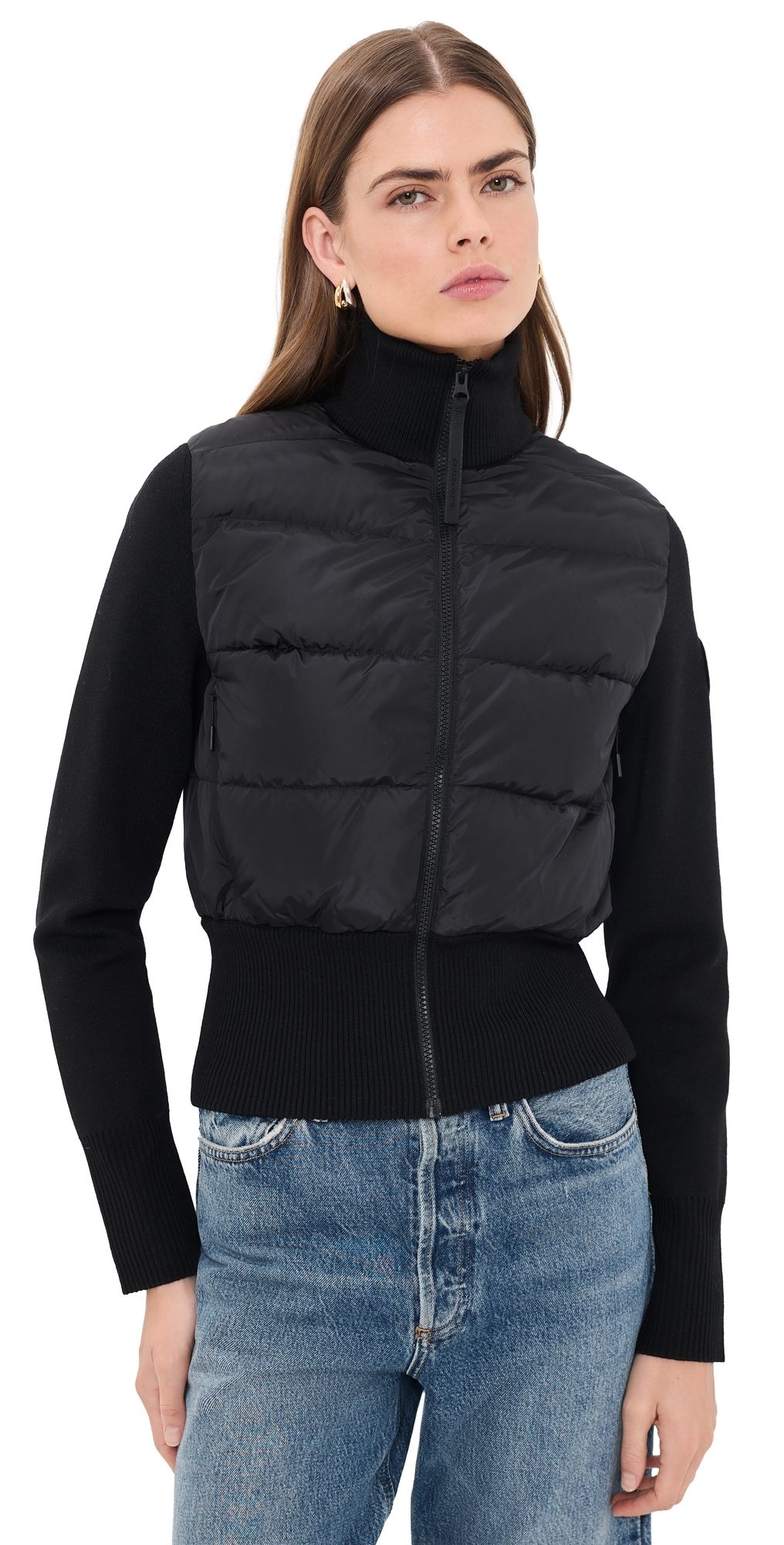 Canada Goose Wide Quilt Knit Down Jacket Black L
