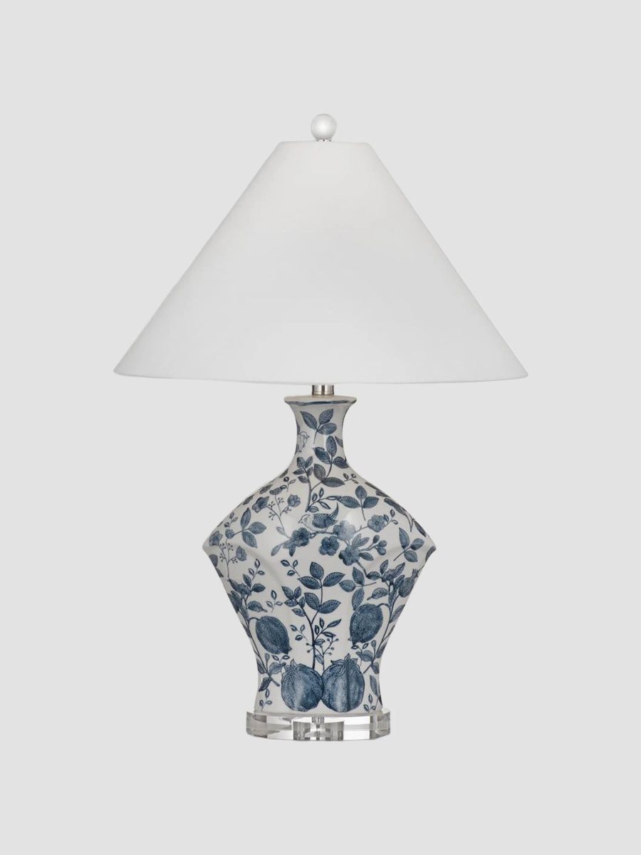 Clovelly Table Lamp - Blue White