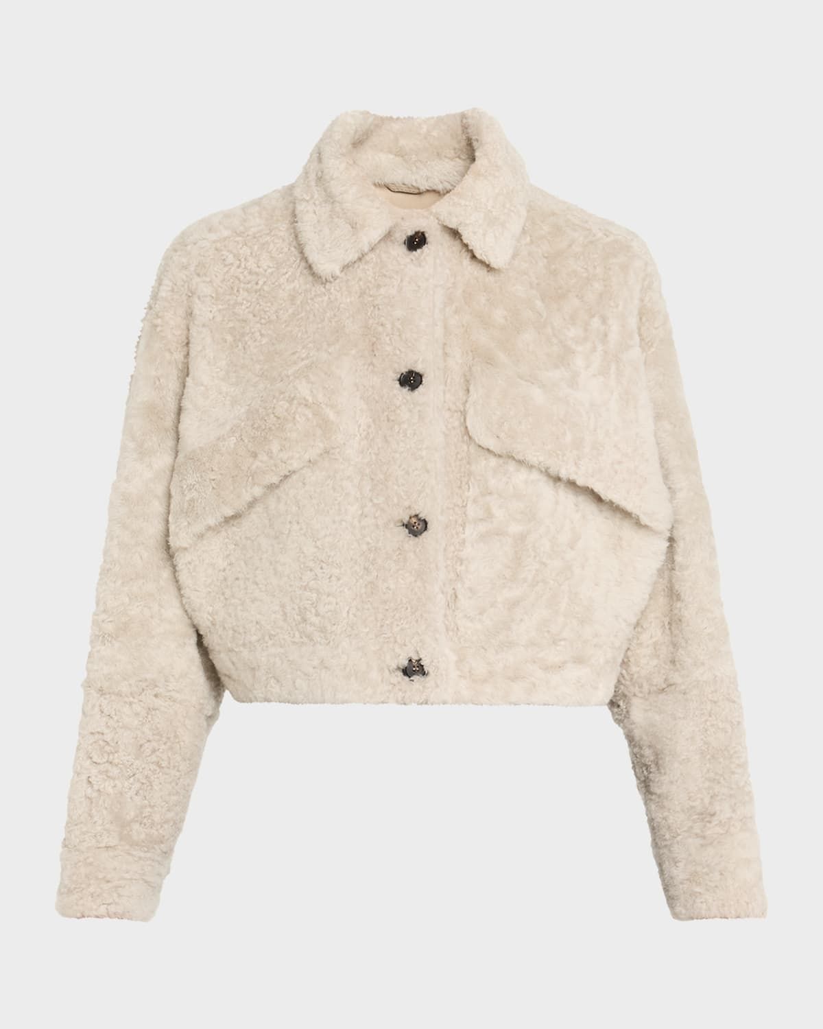 Lamb Shearling Cropped Jacket