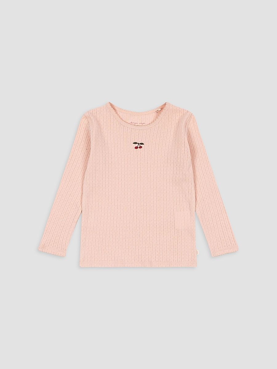 Baby Girl's,Little Girl's & Girl's Minnie Pointelle Top - Pale Blush - Size 9