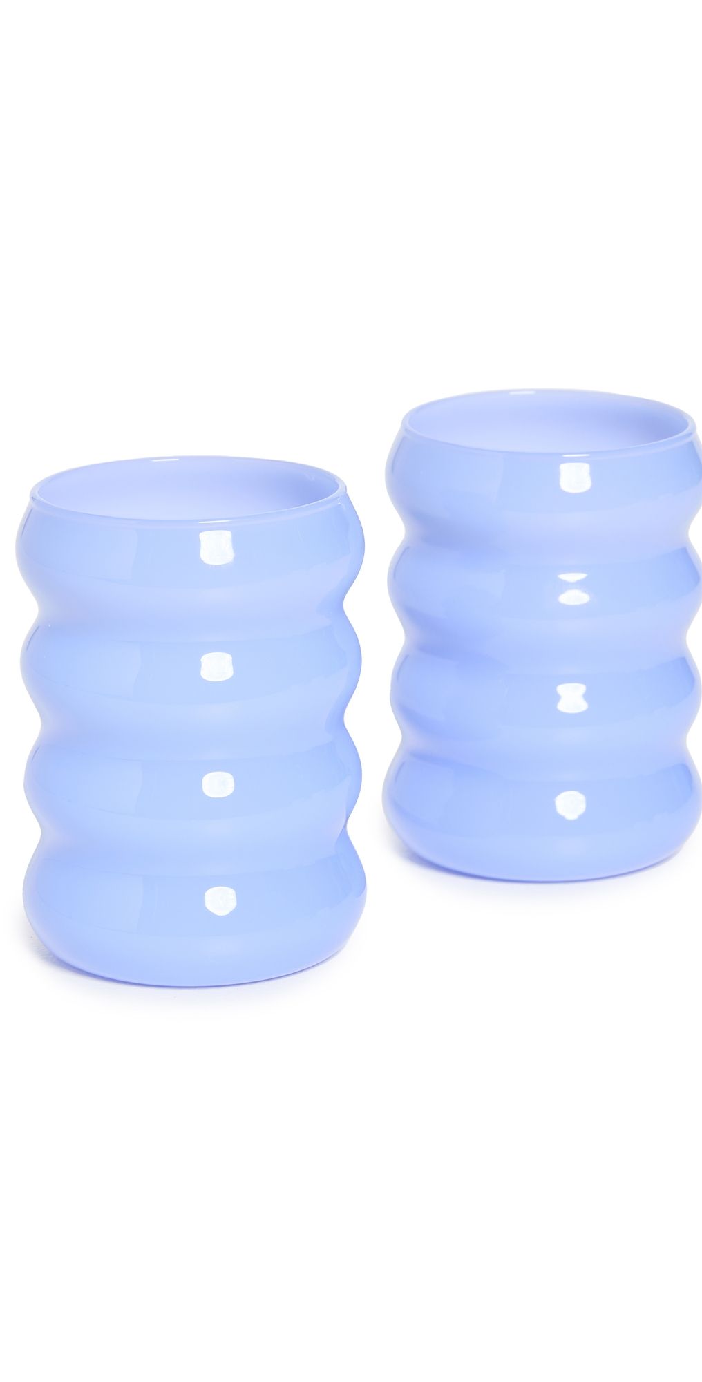 Sophie Lou Jacobsen Opaque Ripple Cups Set of Two Cornflower One Size