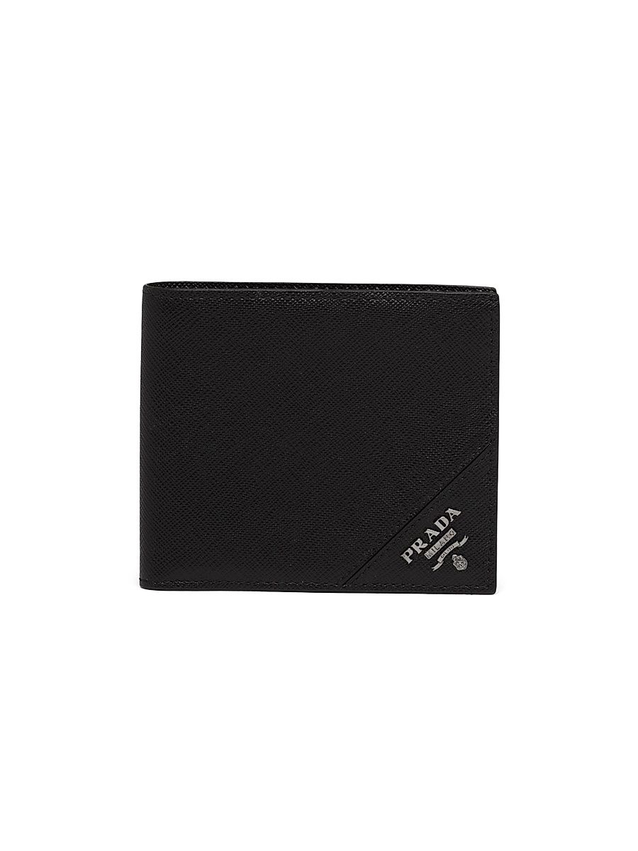 Men's Saffiano Leather Wallet - Black