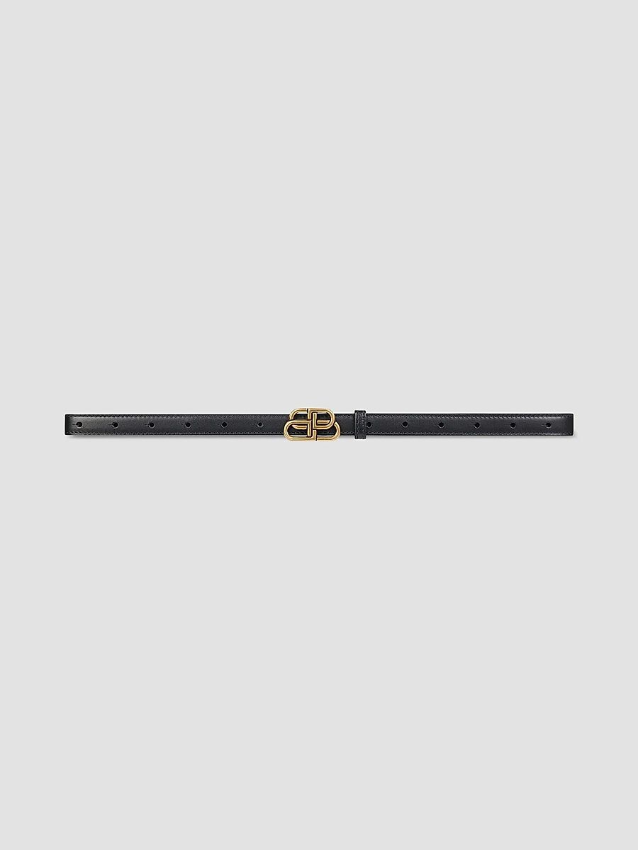 Balenciaga Women's Bb Super Thin Belt - Black - Size 40