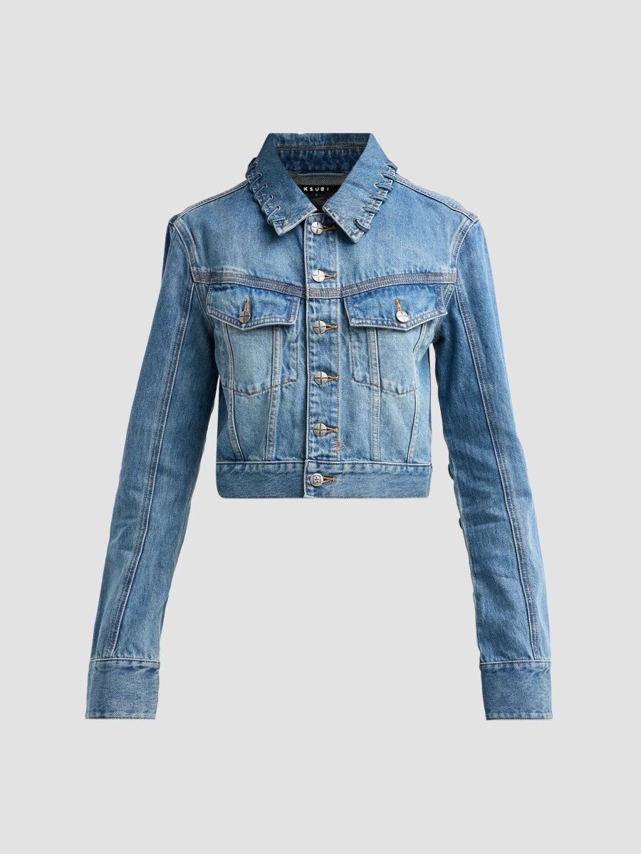 Ksubi Women's Slim Trucker Highway Jacket - Denim - Size Large