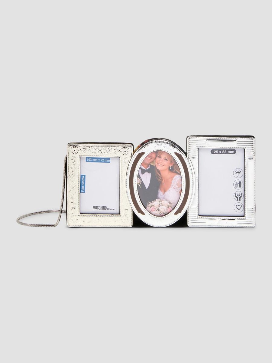 Moschino Women's Frame Collector Bag - Silver