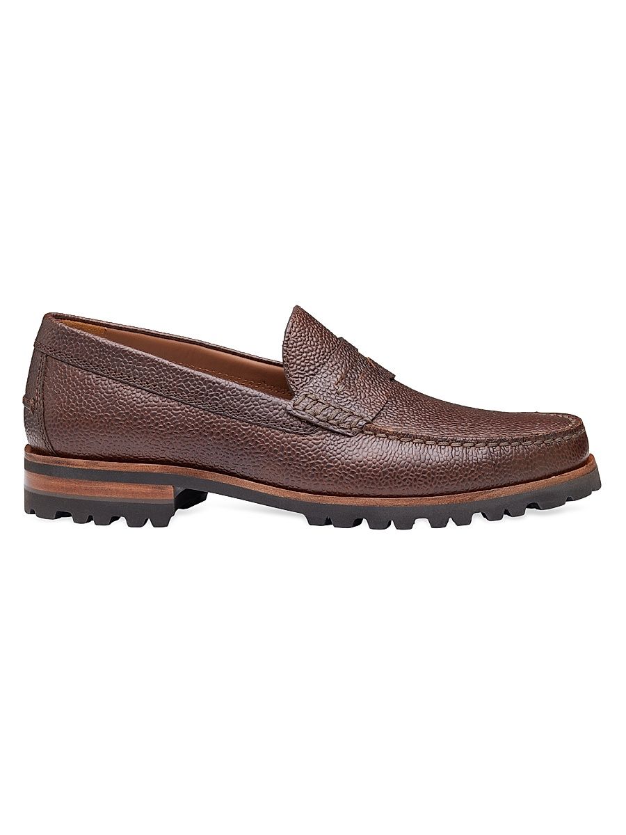 Men's Baldwin Leather Loafers - Mahogany - Size 11.5