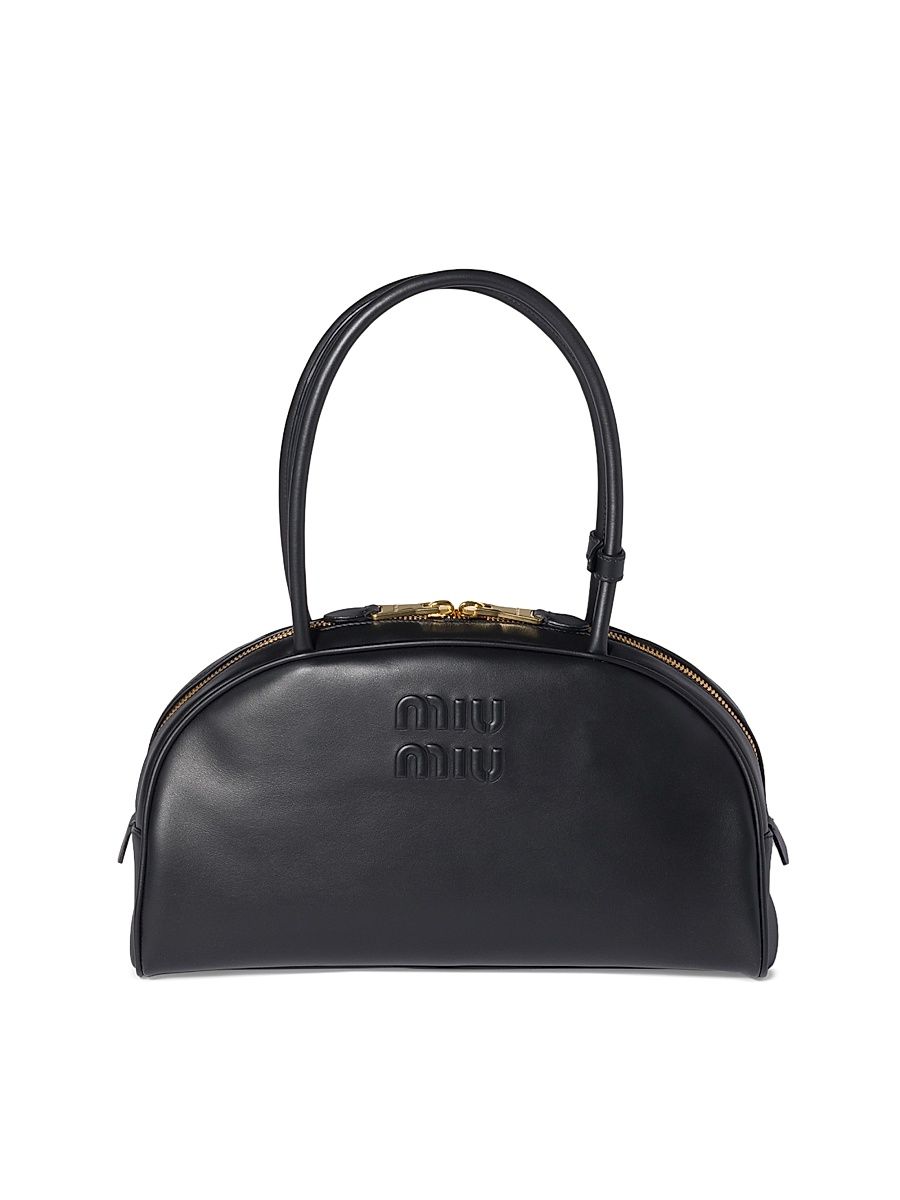 Women's Beau Leather Shoulder Bag - Black