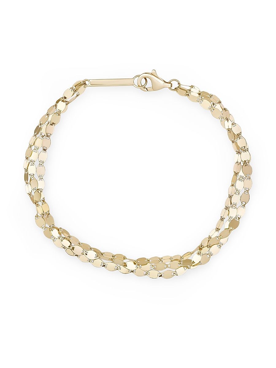 Women's Malibu 14K Yellow Gold Triple-Chain Bracelet - Yellow Gold