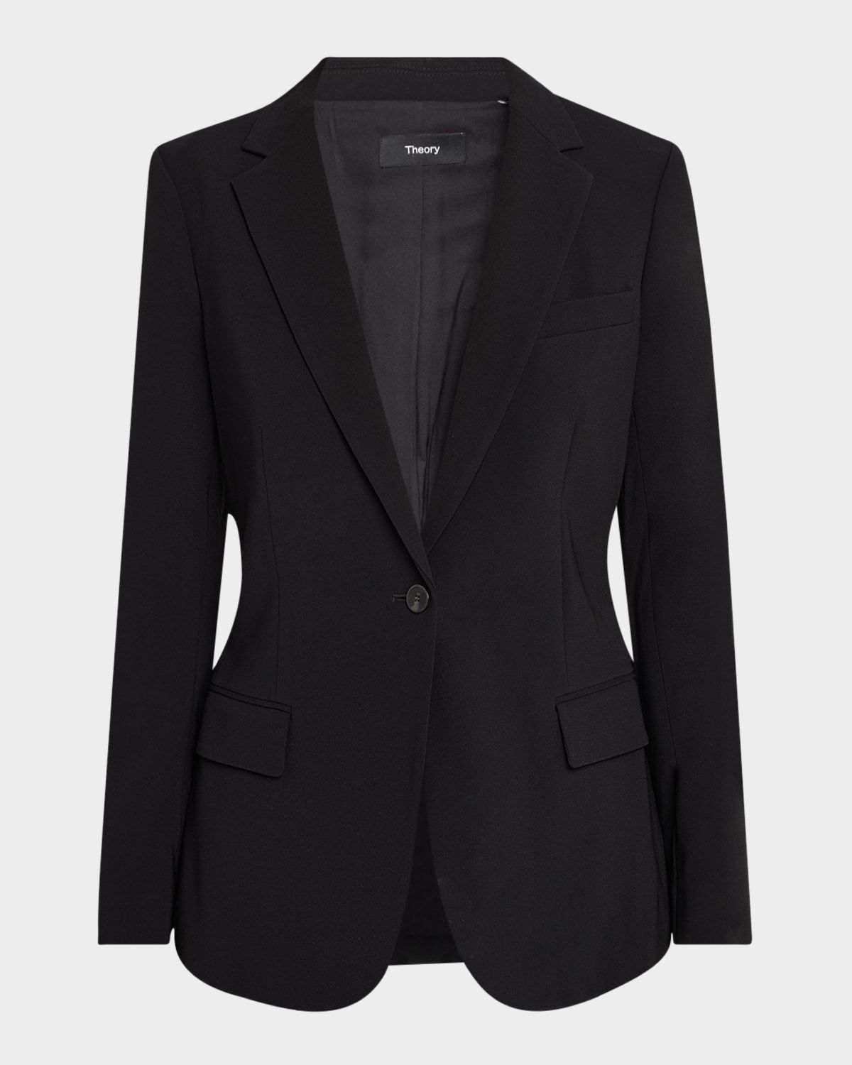 Admiral Crepe One-Button Staple Blazer