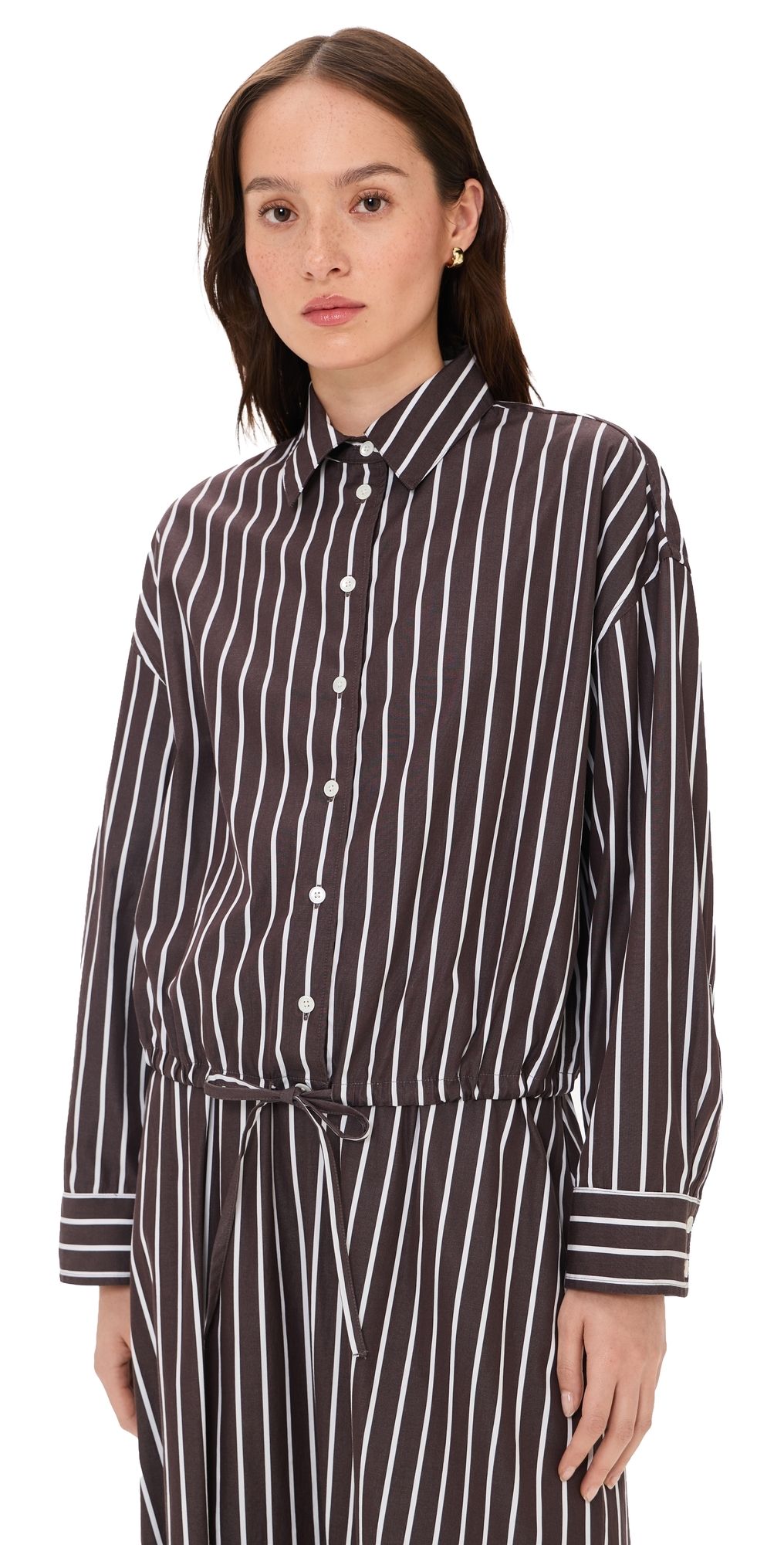 Madewell Hayes Button Down Shirt Chocolate Plum XXL