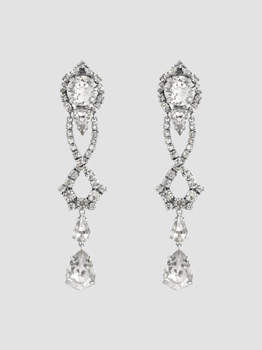 Balenciaga Men's Palazzo Long Earrings - Antique Silver