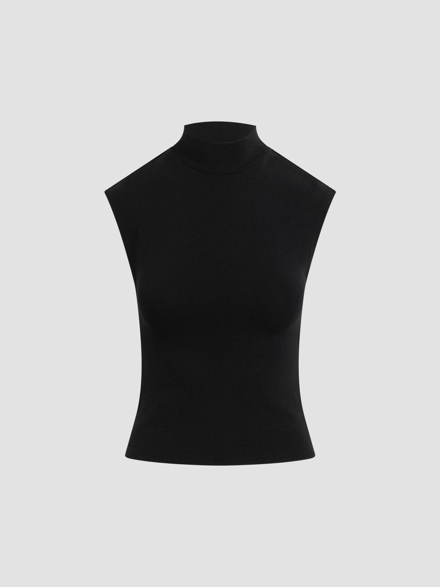 Favorite Daughter Women's The Heritage Mockneck Top - Black - Size XS