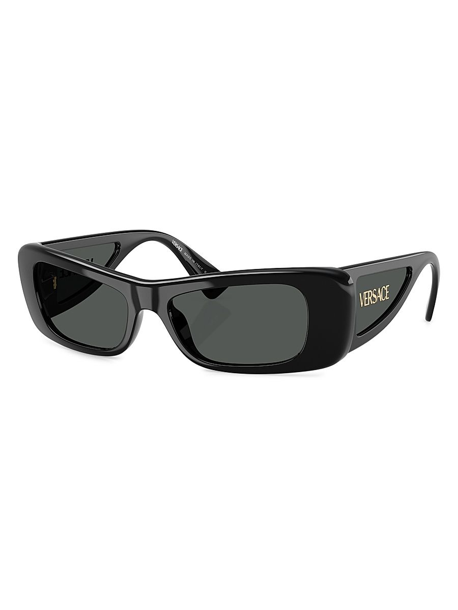 Women's Lens Logo Pillow 54MM Sunglasses - Shadow Black