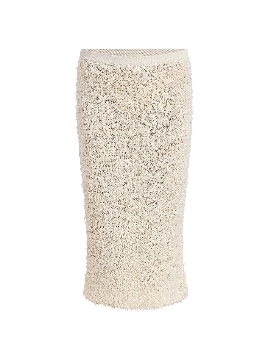 Women's Adela Boucle-Knit Midi-Skirt - Ivory - Size Large